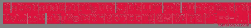 FRANKENSTEIN MONSTER Hollow Inverse Font – Red Fonts on Gray Background
