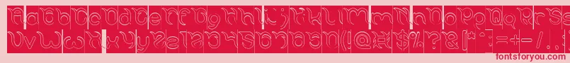 FRANKENSTEIN MONSTER Hollow Inverse Font – Red Fonts on Pink Background