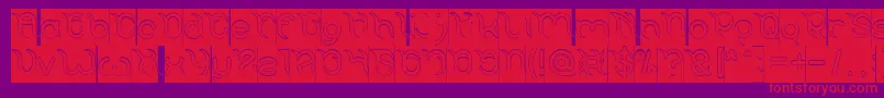 FRANKENSTEIN MONSTER Hollow Inverse-Schriftart – Rote Schriften auf violettem Hintergrund