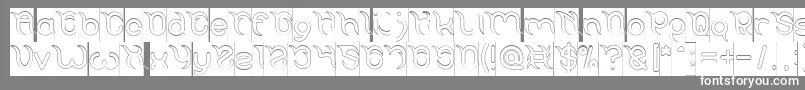 FRANKENSTEIN MONSTER Hollow Inverse Font – White Fonts on Gray Background