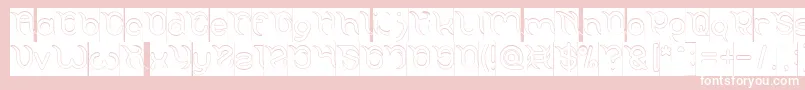 FRANKENSTEIN MONSTER Hollow Inverse Font – White Fonts on Pink Background