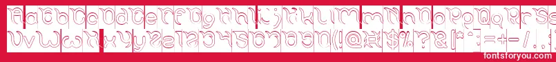 FRANKENSTEIN MONSTER Hollow Inverse Font – White Fonts on Red Background