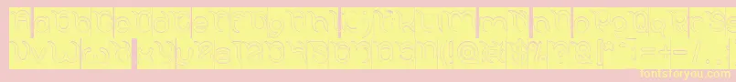 FRANKENSTEIN MONSTER Hollow Inverse Font – Yellow Fonts on Pink Background