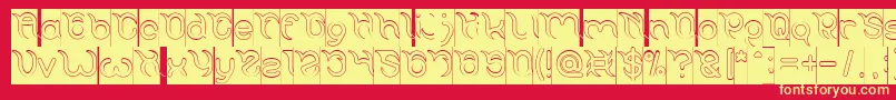 FRANKENSTEIN MONSTER Hollow Inverse Font – Yellow Fonts on Red Background