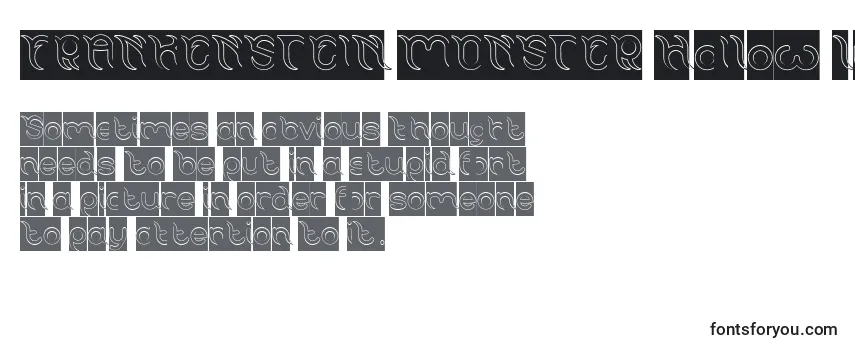 FRANKENSTEIN MONSTER Hollow Inverse Font