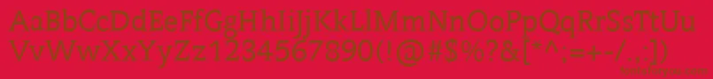 Contra ffy Font – Brown Fonts on Red Background