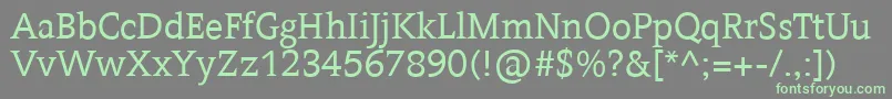 Шрифт Contra ffy – зелёные шрифты на сером фоне