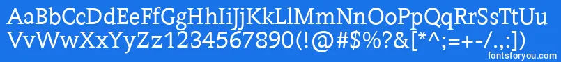 フォントContra ffy – 青い背景に白い文字