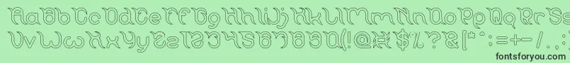Frankenstein Monster Hollow Font – Black Fonts on Green Background