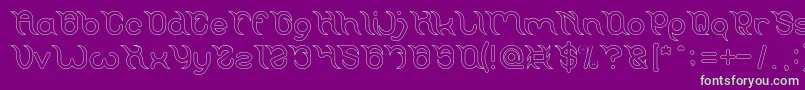 Frankenstein Monster Hollow Font – Green Fonts on Purple Background