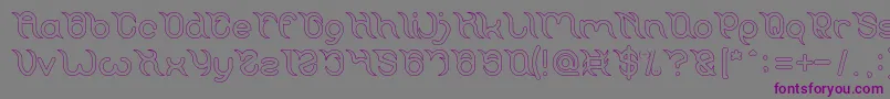 フォントFrankenstein Monster Hollow – 紫色のフォント、灰色の背景