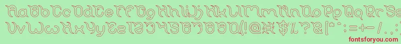 Frankenstein Monster Hollow Font – Red Fonts on Green Background