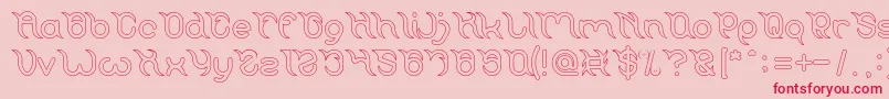 Frankenstein Monster Hollow Font – Red Fonts on Pink Background