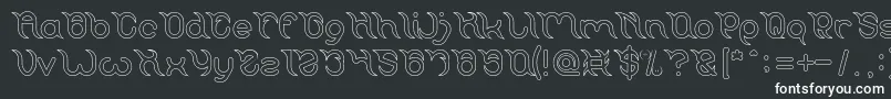 Frankenstein Monster Hollow Font – White Fonts on Black Background