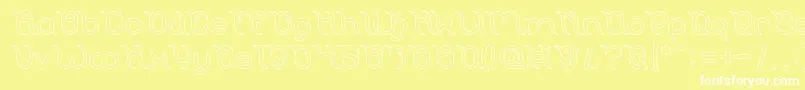 Frankenstein Monster Hollow Font – White Fonts on Yellow Background