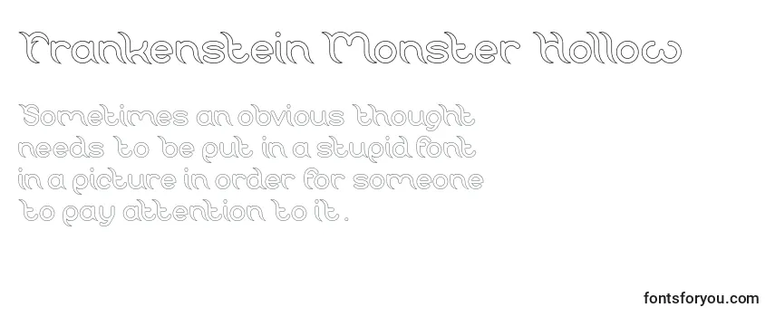 Überblick über die Schriftart Frankenstein Monster Hollow