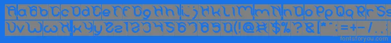 Frankenstein Monster Inverse Font – Gray Fonts on Blue Background