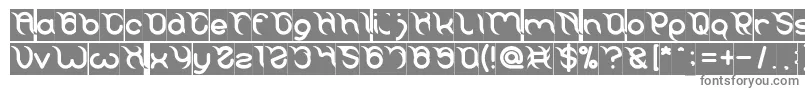 フォントFrankenstein Monster Inverse – 白い背景に灰色の文字