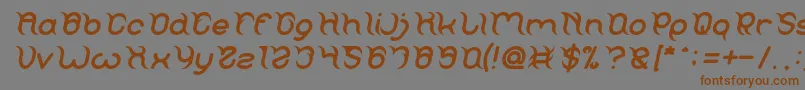 fuente FRANKENSTEIN MONSTER Italic – Fuentes Marrones Sobre Fondo Gris