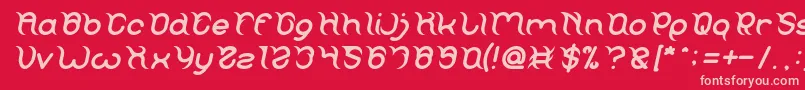 Fonte FRANKENSTEIN MONSTER Italic – fontes rosa em um fundo vermelho