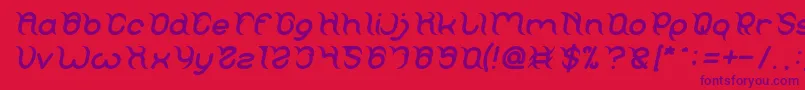 fuente FRANKENSTEIN MONSTER Italic – Fuentes Moradas Sobre Fondo Rojo