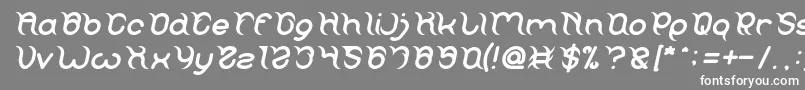Police FRANKENSTEIN MONSTER Italic – polices blanches sur fond gris