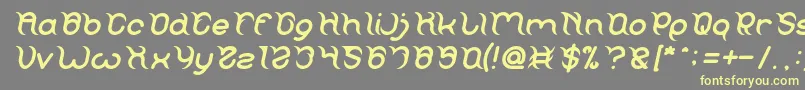 FRANKENSTEIN MONSTER Italic-fontti – keltaiset fontit harmaalla taustalla