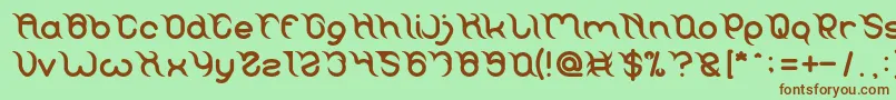 Шрифт FRANKENSTEIN MONSTER – коричневые шрифты на зелёном фоне