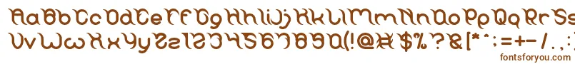 Шрифт FRANKENSTEIN MONSTER – коричневые шрифты на белом фоне