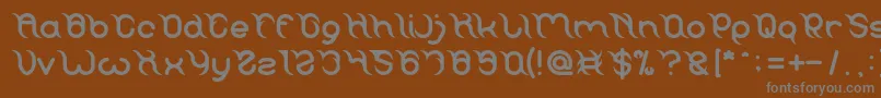 FRANKENSTEIN MONSTER-fontti – harmaat kirjasimet ruskealla taustalla