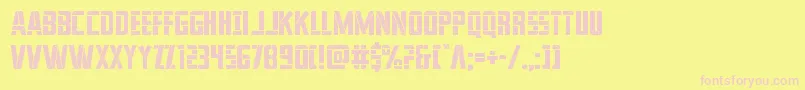 Czcionka franknplank – różowe czcionki na żółtym tle