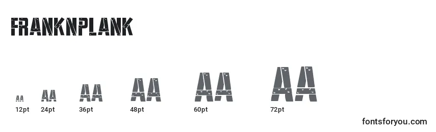 Franknplank Font Sizes