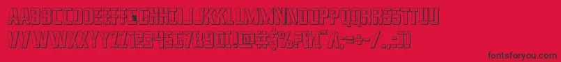 franknplank3d Font – Black Fonts on Red Background