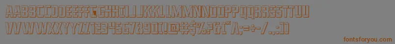 franknplank3d-Schriftart – Braune Schriften auf grauem Hintergrund