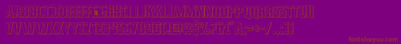 franknplank3d-Schriftart – Braune Schriften auf violettem Hintergrund