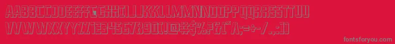 fuente franknplank3d – Fuentes Grises Sobre Fondo Rojo