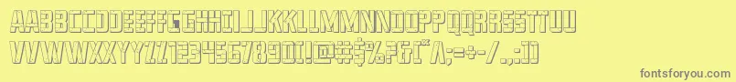 franknplank3d Font – Gray Fonts on Yellow Background