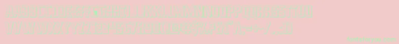franknplank3d Font – Green Fonts on Pink Background