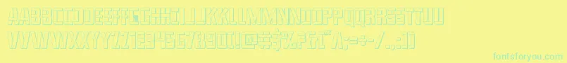 Więcej informacji o czcionce franknplank3d Czcionka franknplank3d – zielone czcionki na żółtym tle