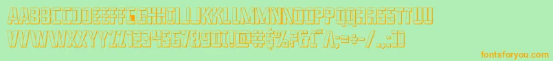 franknplank3d Font – Orange Fonts on Green Background