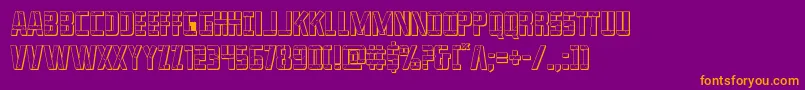 franknplank3d Font – Orange Fonts on Purple Background