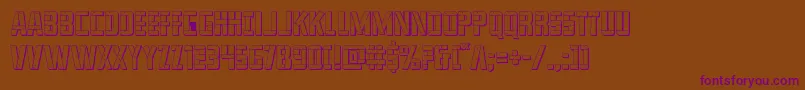 franknplank3d Font – Purple Fonts on Brown Background