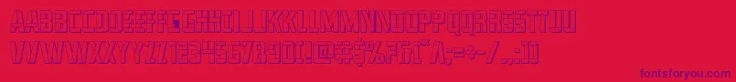 franknplank3d Font – Purple Fonts on Red Background