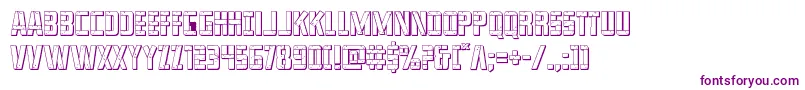 franknplank3d Font – Purple Fonts on White Background