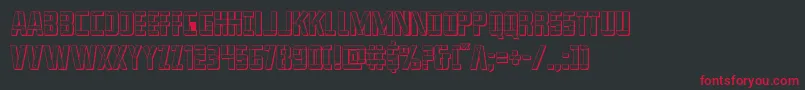 franknplank3d Font – Red Fonts on Black Background