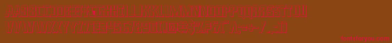 franknplank3d Font – Red Fonts on Brown Background