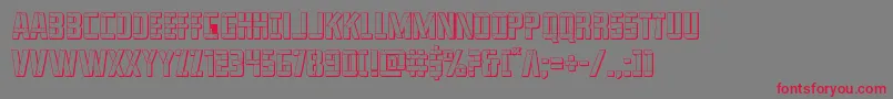 franknplank3d Font – Red Fonts on Gray Background