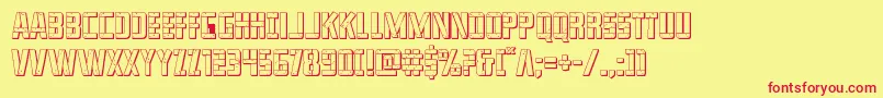 franknplank3d Font – Red Fonts on Yellow Background
