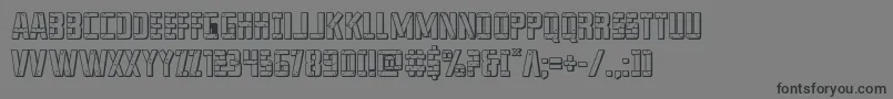 フォントfranknplank3dbold – 黒い文字の灰色の背景