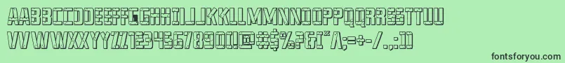 franknplank3dbold Font – Black Fonts on Green Background